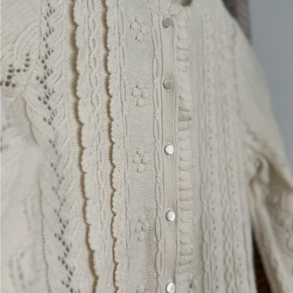 Sezane x SEA NY Aurelie Cardigan in Ecru - Picture 3 of 10